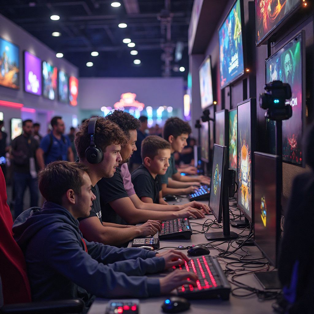 Diverse group of gamers at GameCon