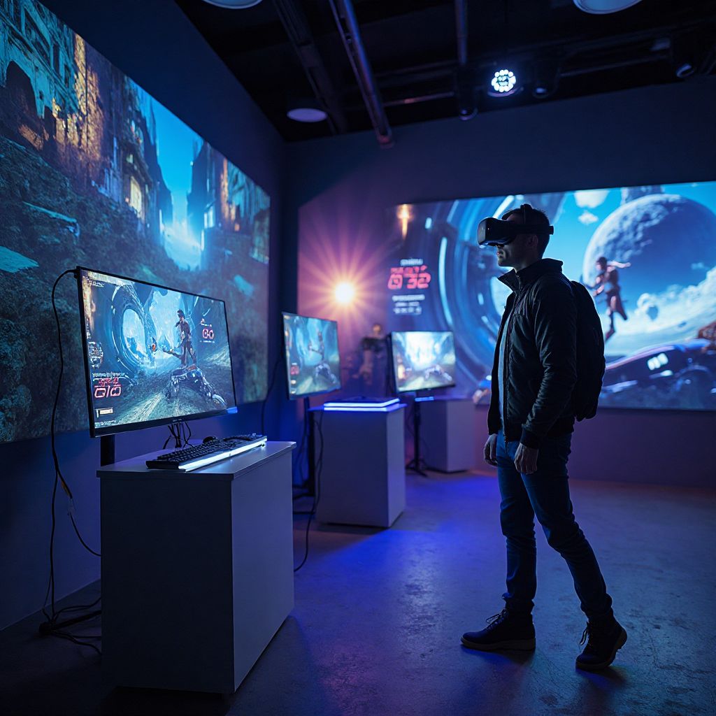 Virtual reality demonstration area