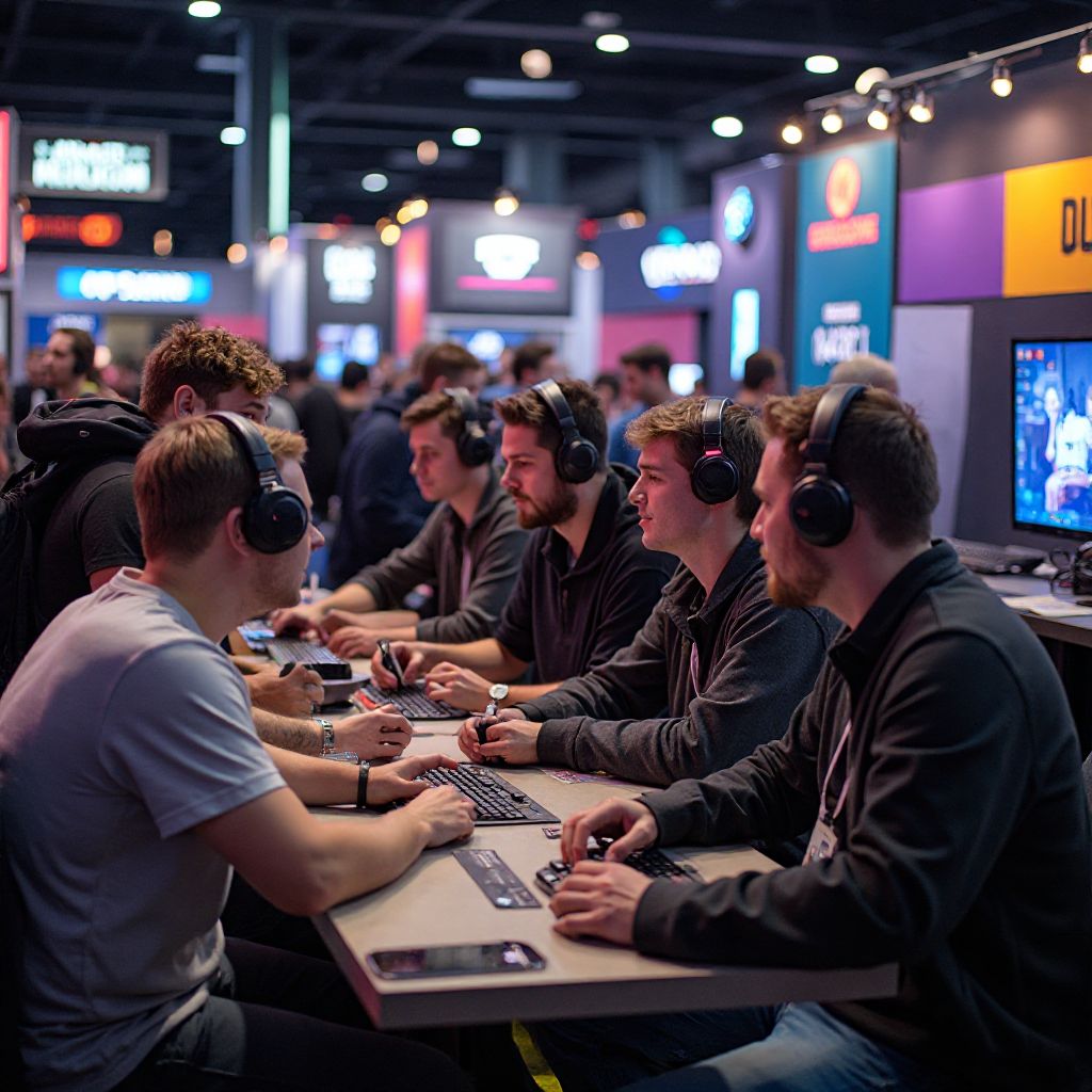 Diverse group of gamers at GameCon