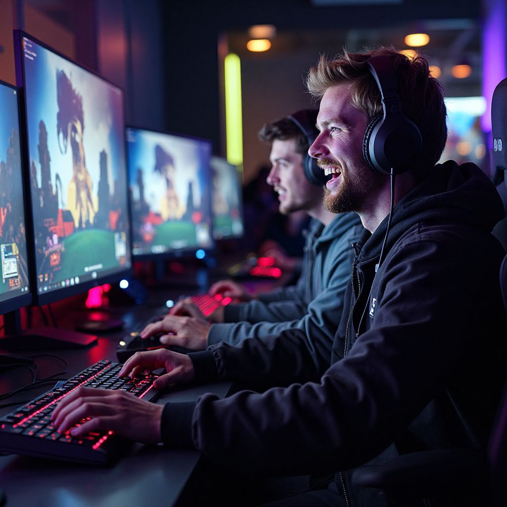 Visitors playing latest game releases